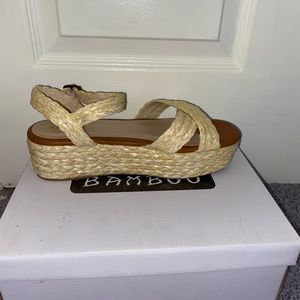 New Bamboo Platform Wedges